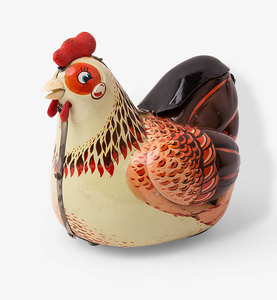 French Majolica Rooster Pate Tureen
